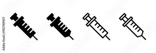 Syringe icon vector illustration. injection sign and symbol. vaccine icon