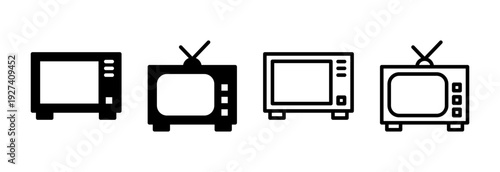 Tv icon vector illustration. television sign and symbol