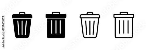 Trash icon vector illustration. trash can icon. delete sign and symbol.