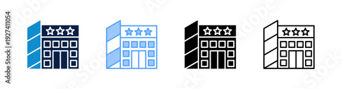 Hotel Multiple Style Icon Set Collection 