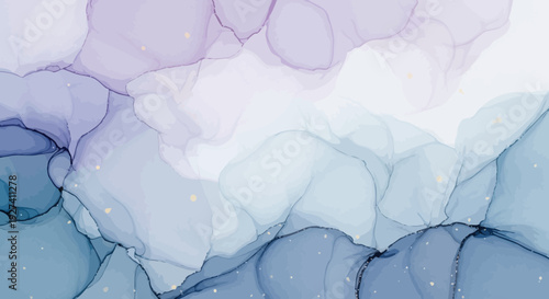 abstract fluid art background, watercolor ink texture, blue purple shades