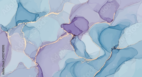 abstract fluid art background, blue and purple ink texture