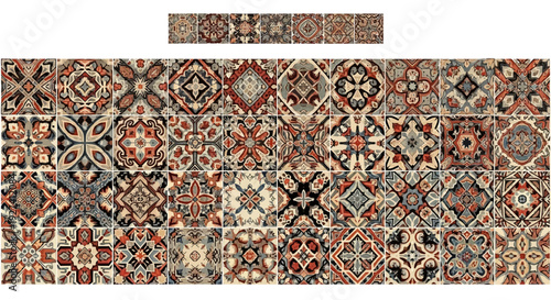 ornamental tile patterns, vintage ceramic design, decorative mosaic art