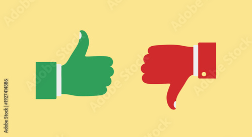 thumbs up and down icons, like dislike, positive negative feedback