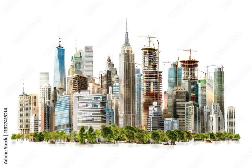 Obraz premium Modern city skyline illustration