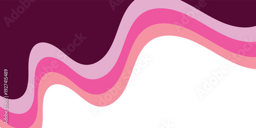 Abstract Pink and Magenta Wavy Background with Elegant Curved Layers and White Space illustration eps 10