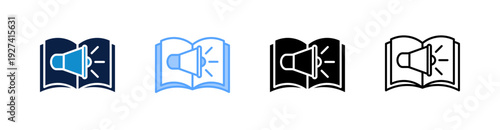 Audio Book Multiple Style Icon Set Collection 