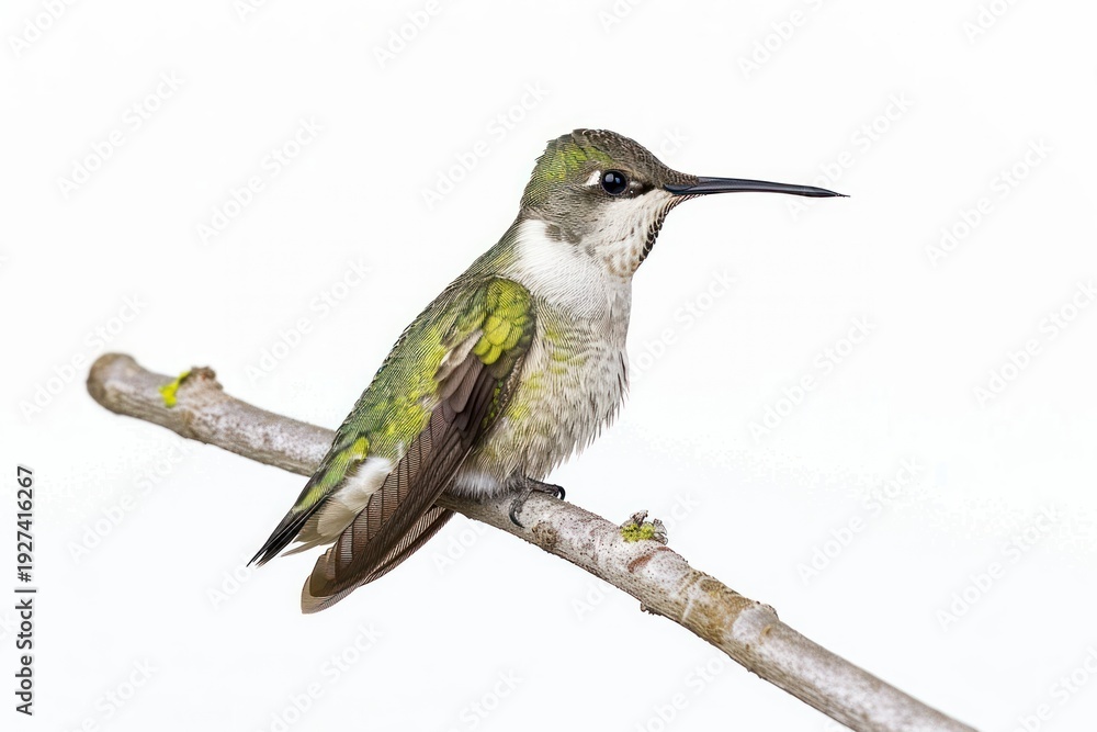 Fototapeta premium Colorful hummingbird perched on branch