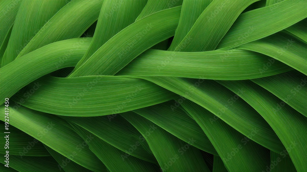 Fototapeta premium Green Leaf Textures in Nature, Abstract Patterns of Fresh Plant Leaves, Vibrant Shades of Leafy Greens, Lush and Natural Organic Backgrounds