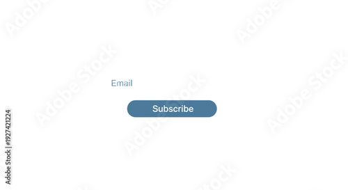 Email entry form with subscribe button on a white background design concept