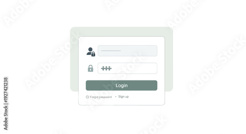 Simplified login interface with user icon and password field for website access