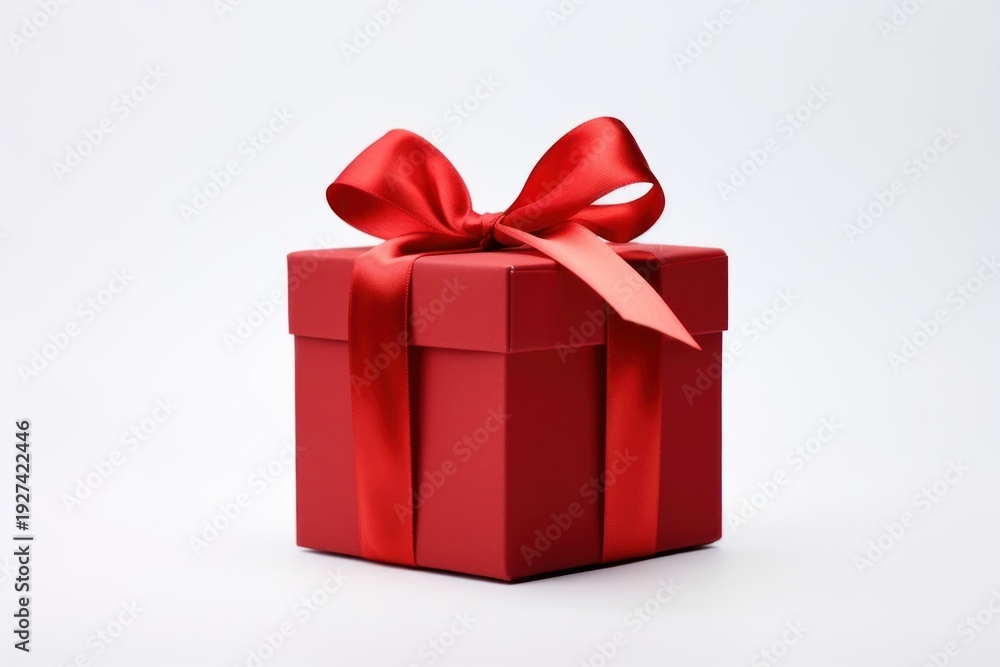 Fototapeta premium Red gift box letterbox mailbox.