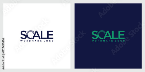 SCALE Logo with Growing Circular Form in C Typography
