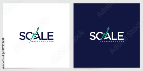 SCALE Wordmark Typography with Dual Arrow Letter A