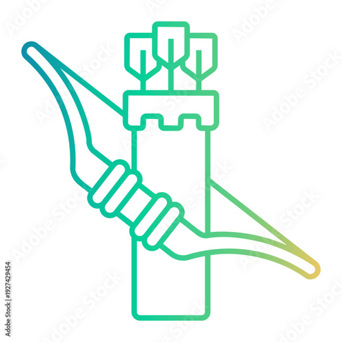 hunting Line Gradient Icon