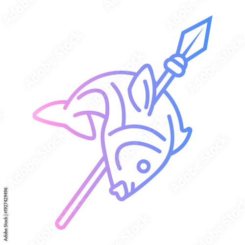 hunting Line Gradient Icon