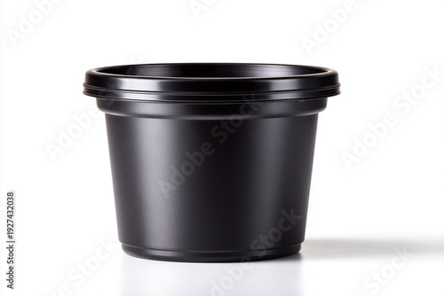 Wallpaper Mural Matte black plastic cup on white background Torontodigital.ca