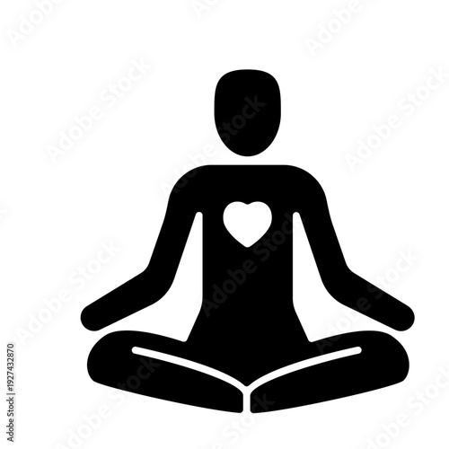 Heartfelt Meditation Solid Icon