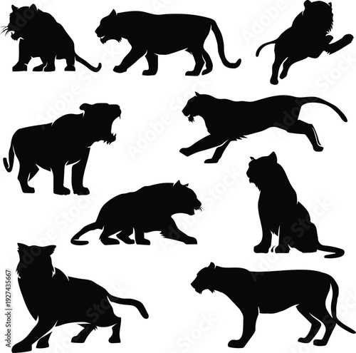 set of animals silhouettes