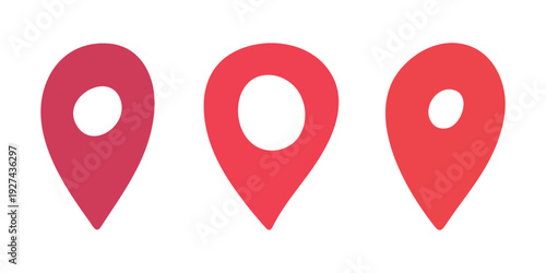 Set of hand drawn map pin Map marker pointer sign GPS and mapping tools Location pin symbol Pinpoint clipart in doodle style Single element for web, design