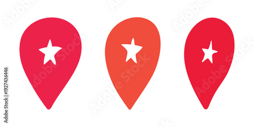 Set of hand drawn map pin Map marker pointer sign GPS and mapping tools Location pin symbol Pinpoint clipart in doodle style Single element for web, design