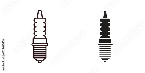 Spark plug icon vector Illustration logo template pack