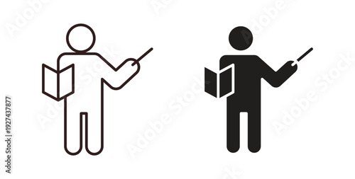 Teaching icon vector Illustration logo template pack