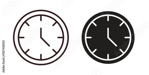 Time icon vector Illustration logo template pack