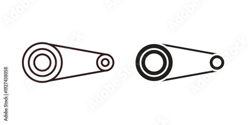 Timing belt icon vector Illustration logo template pack