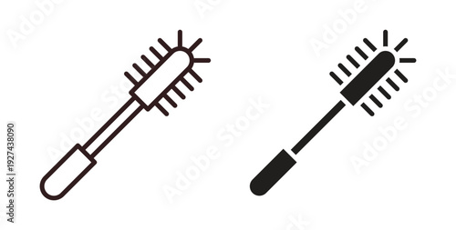 Toilet brush icon vector Illustration logo template pack