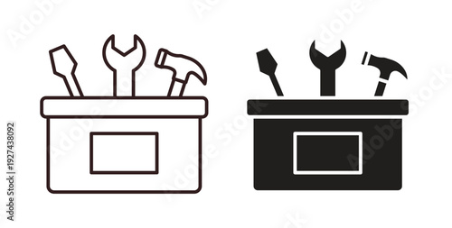 Toolbox icon vector Illustration logo template pack