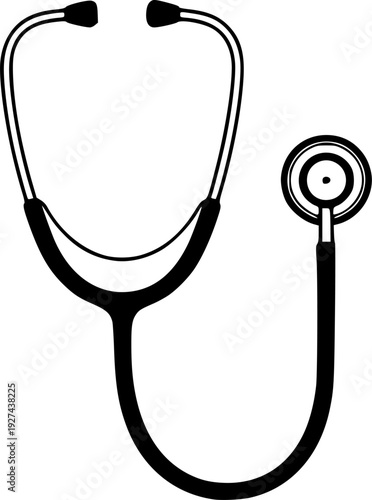 Classic medical stethoscope essential for doctor checkups and patient diagnosis providing a recognizable symbol for healthcare education and hospital services