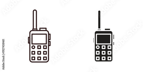 Walkie talkie icon vector Illustration logo template pack