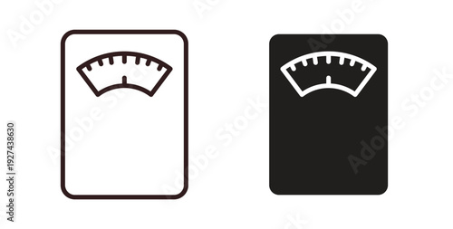 Weight scale icon vector Illustration logo template pack