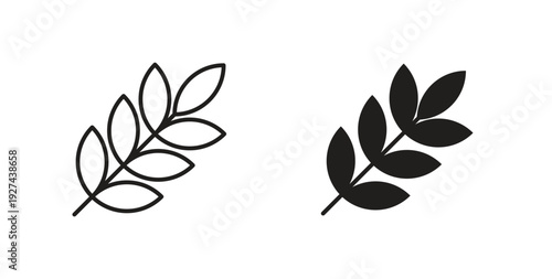 Wheat grain icon vector Illustration logo template pack