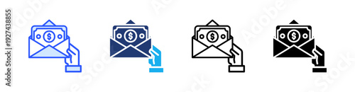 Tip Multiple Style Icon Set Vector 