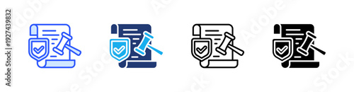 Compliance Multiple Style Icon Set Vector 