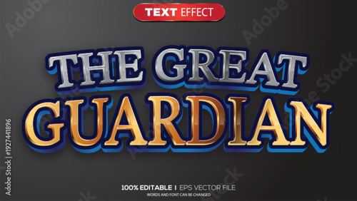 3d text effect the great guardian theme