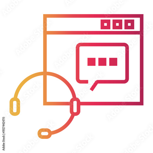 interaction Line Gradient Icon