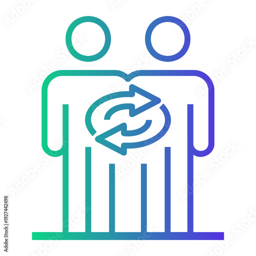 interaction Line Gradient Icon