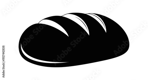 Freshly baked crusty bread loaf.