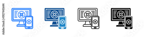 Error Multiple Style Icon Set 