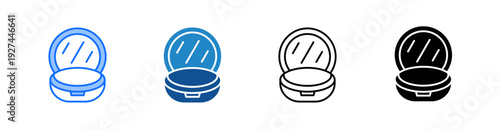 Pressed Powder Multiple Style Icon Set 