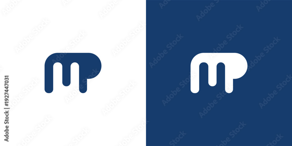 Obraz premium Letter M P Logo Design for Modern and Professional Branding