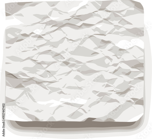 Crumpled paper texture illustration with layered effect and abstract design