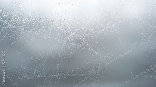 Frosty glass surface with intricate ice patterns and scratches.