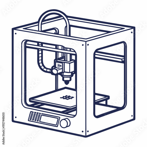 A 3d printer with a handle on top
