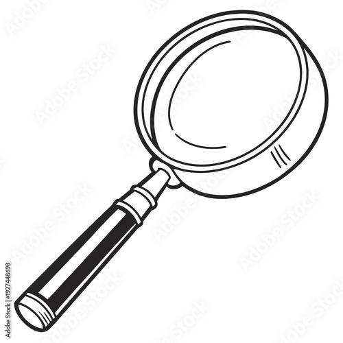 A magnifying glass with a handle