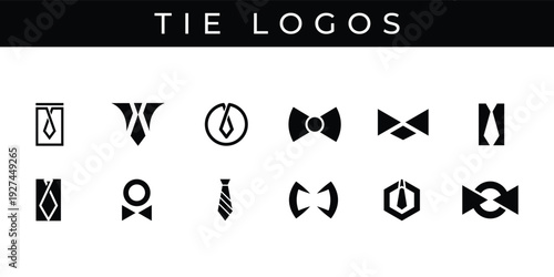 Minimal Tie Logo Set for Corporate and Fashion Branding