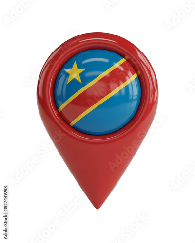 Democratic Republic of the Congo flag location pin for global business reach and travel destination marketing Free Download Democratic Republic of the Congo flag location pin for global business reach and travel destination marketing - GFXLoad